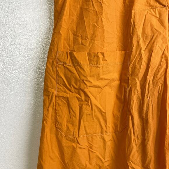Max Mara Weekend Benny Dress Womens Size US 2 Orange Button Swing Designer Shirt - Picture 4 of 9